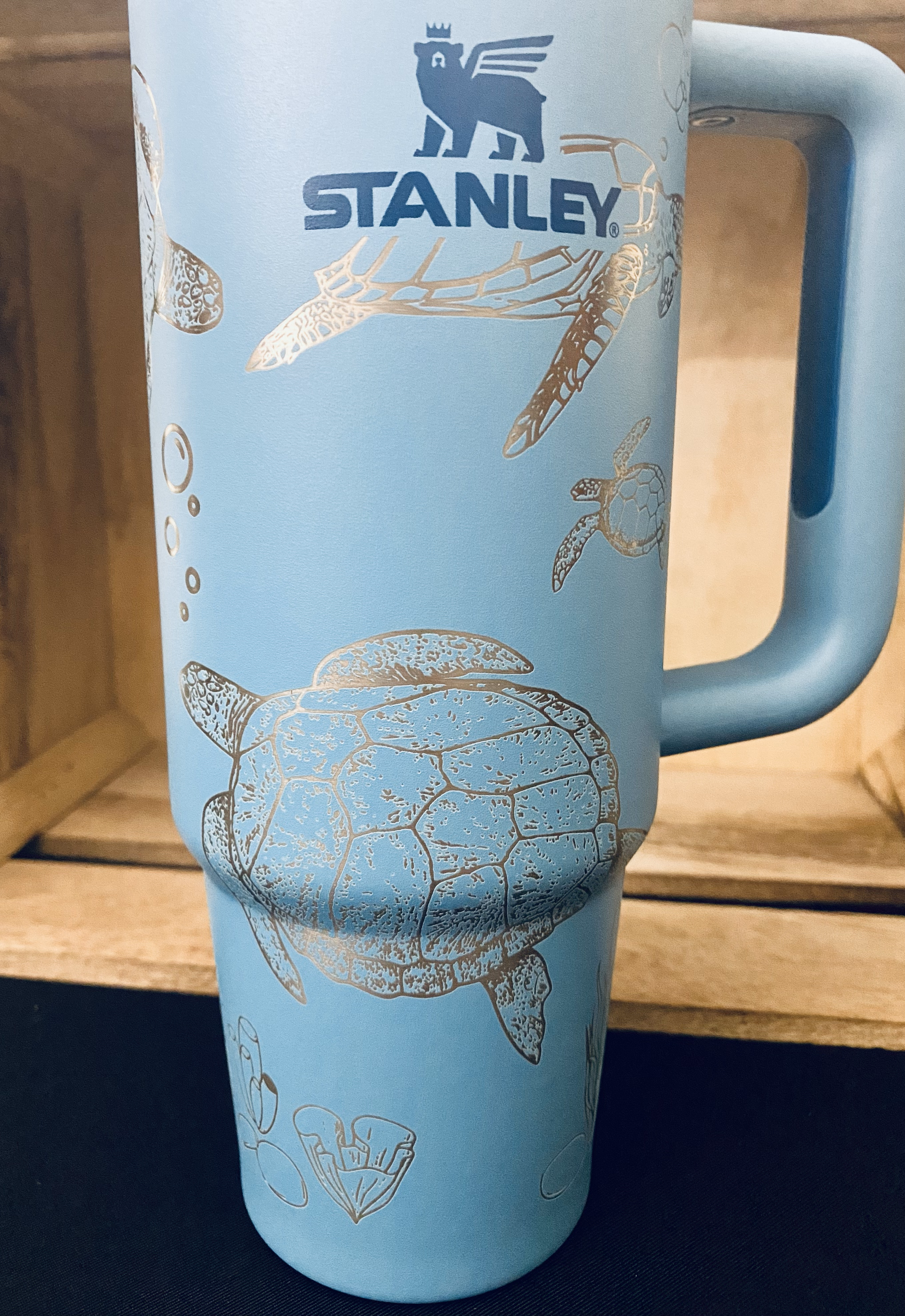 30 oz Stanley with Mountain Scene Wrap – Firefly Laser and Engraving