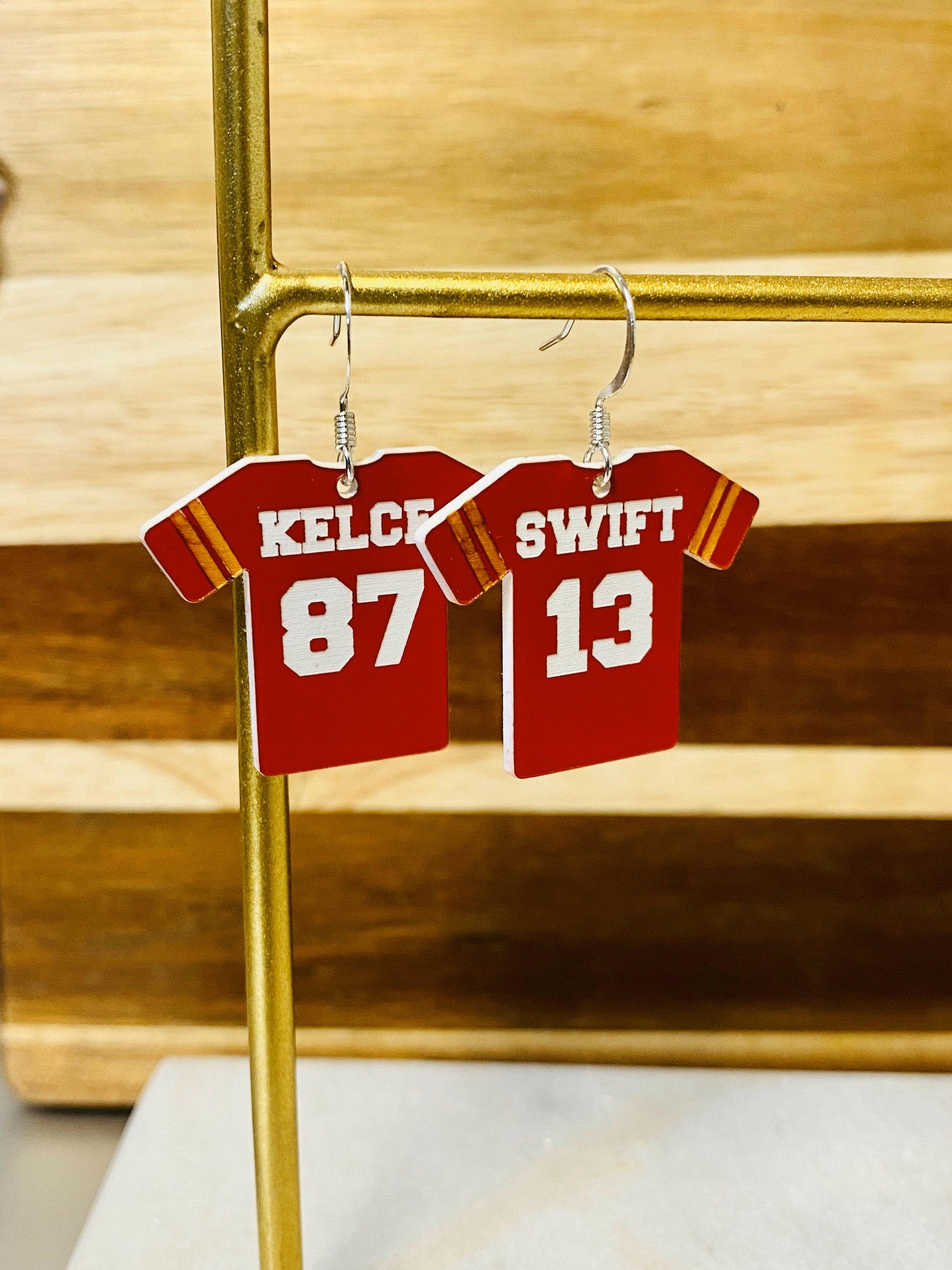 Team Swift-Kelce Earrings.