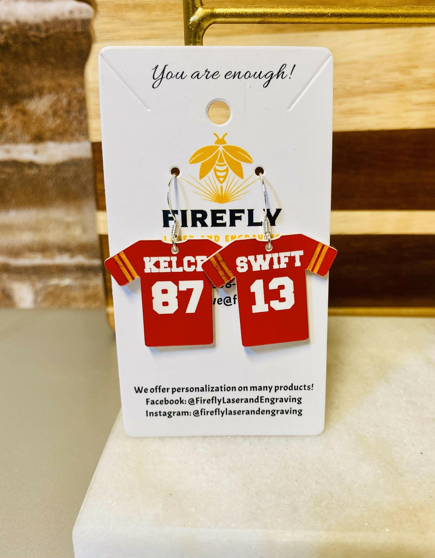 Team Swift-Kelce Earrings.