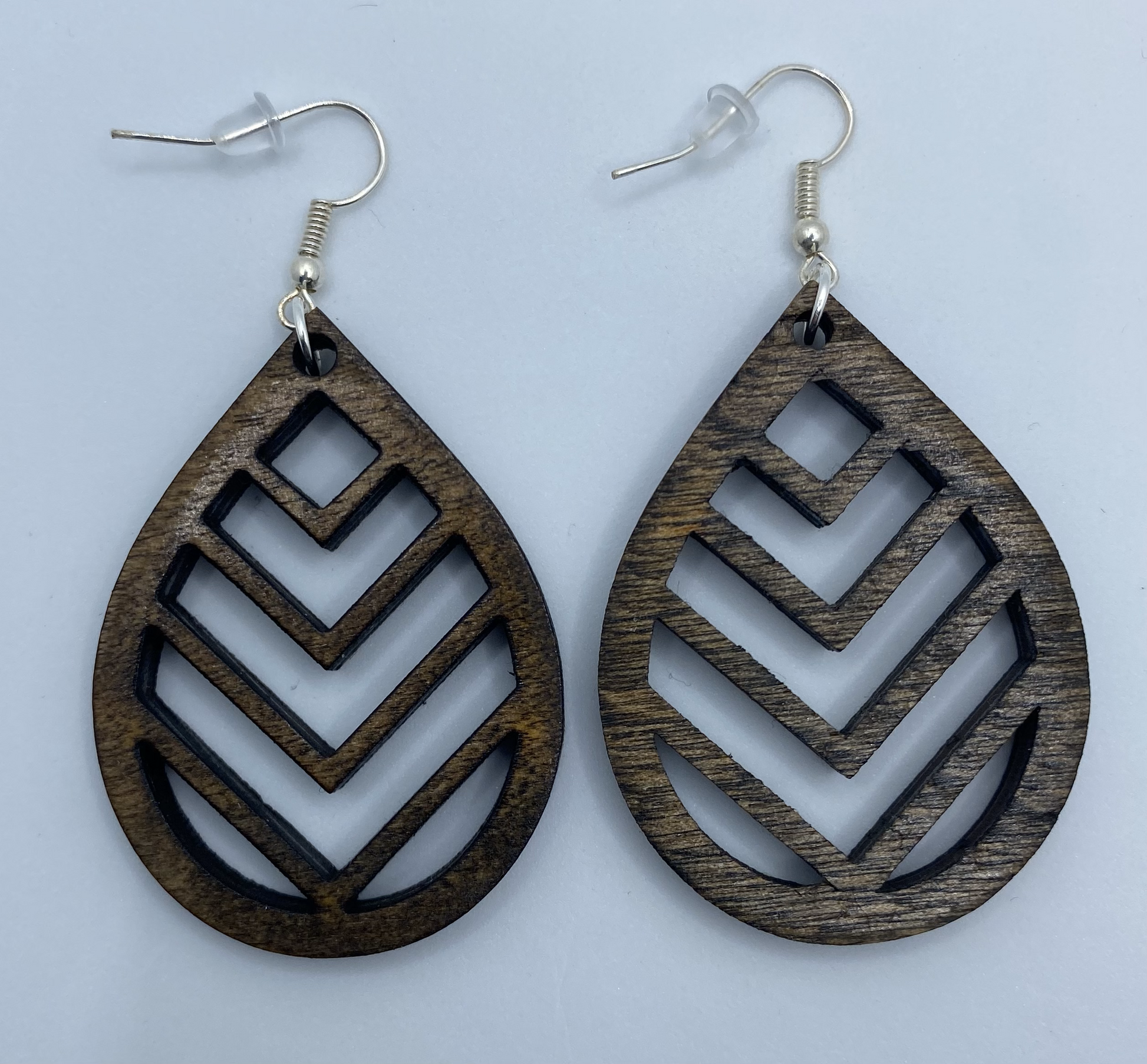 Chevron Wood Earrings.
