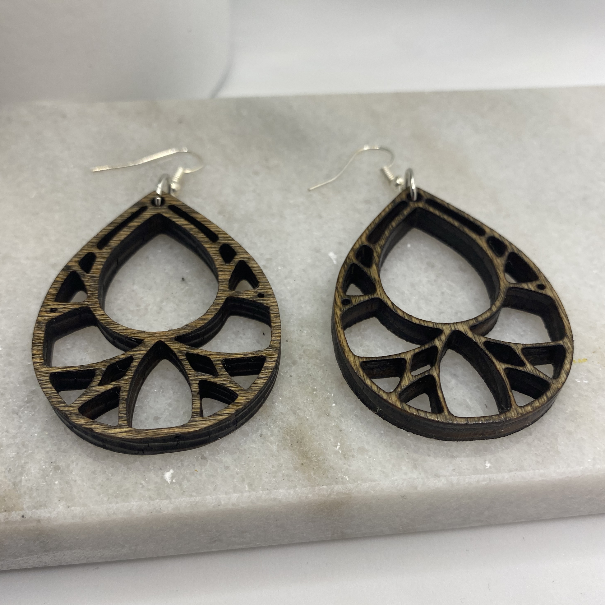 Rooted Necessity Wood Earrings.